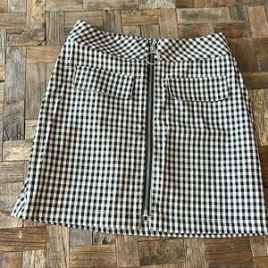 Urban Outfitters Marsha Gingham Tan Black Miniskirt Size Small